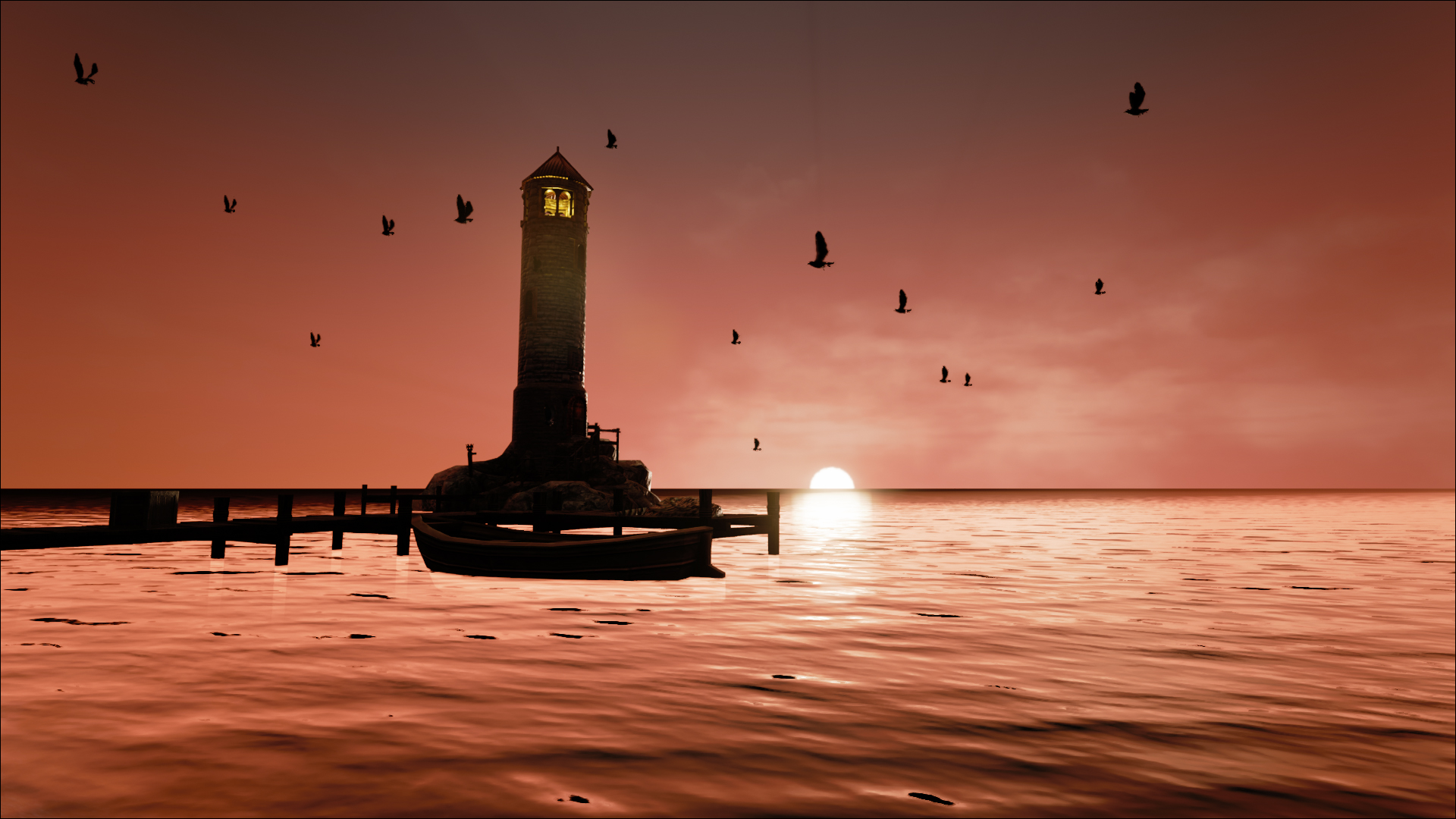 The Tale of Three - Tower at sunset